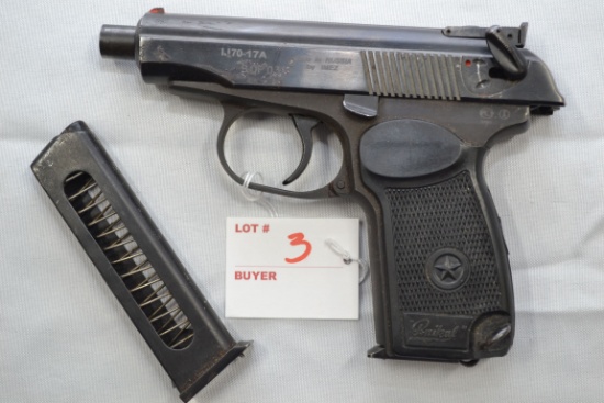 Russian IJ70-17A.380 ACP Cal. Semi-Auto Pistol w/Adj. Rear Sight, 2-8 Rd. Magazines; SN BOP0315; Mis
