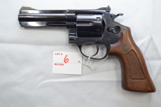 Rossi Model M971 .357 Mag. Cal. 6-Shot Double Action Revolver w/4" BBL, Adj. Rear Sight, and Checker