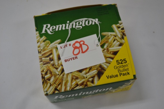 1 Box  - Remington Golden Bullet .22 LR Brass-Plated HP; Approx. 525 Rds./Box