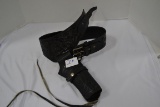 Hand Tooled Black Leather 37