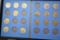 Book of 16 Kennedy Half Dollars including 2 - 1964, 5 - 40% Silver, and 9 - Clad