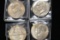 1 Lot of 4 - Unc. Eisenhower Dollars; $4 Face Value