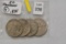 1 Lot of 4 - French Fifty Centimes Coin; .835 Silver