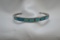 Small Ladies Blue Turquoise and Silver Bracelet; Unmarked