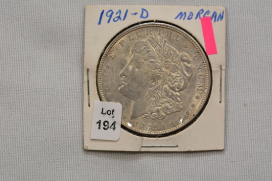 1921-D Morgan Dollar; AU