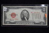 1928-F Two Dollar Red Seal Note; XF