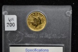 Royal Canadian Mint Gold Maple Leaf 1/10 oz. Coin; .9999 Gold