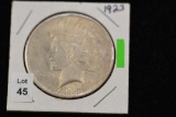 1923 Peace Dollar; XF