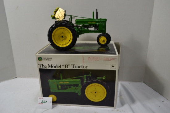Ertl Precision Classics No. 12 John Deere Model "B" 1/16 Scale Tractor w/Medallion and Box