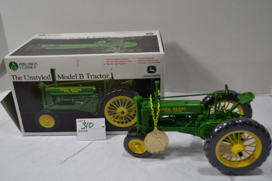 Ertl Precision Classics No. 24 John Deere Model "B" 1/16 Scale Unstyled Tractor w/Medallion and Box