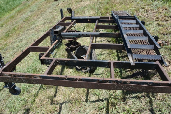 Fastmaster Swivel-Wheel Receiver Hitch Trailer w/Ramp; Needs Floor and Rubber; Has Title; Note: Tag