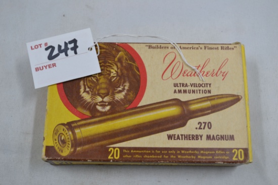 Vintage Weatherby .270 Weatherby Mag.; 15 Rds. And 5 Pieces Brass