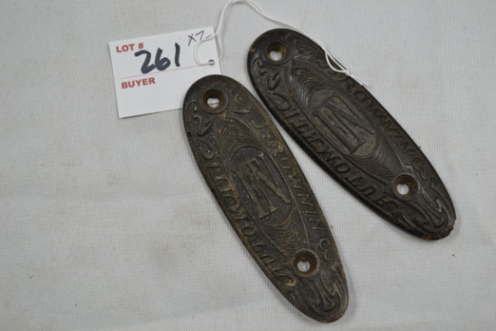 2 - Vintage Browning FN Shotgun Butt Plates; 2xBID