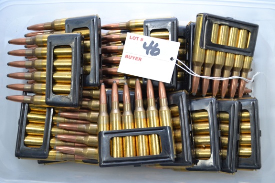 1 Lot of 6.5x52mm Carcano SP on Stripper Clips; Approx 150 Rds.