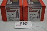2 Boxes - Hornady Lever Intercal .308 Cal. 150 Gr. BTSP Bullets; 100 Bullets/Box; 2xBID