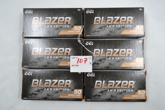 6 Boxes - CCI Blazer 9m Luger 124 gr. FMJ; 50 Rds./Box; 6xBID