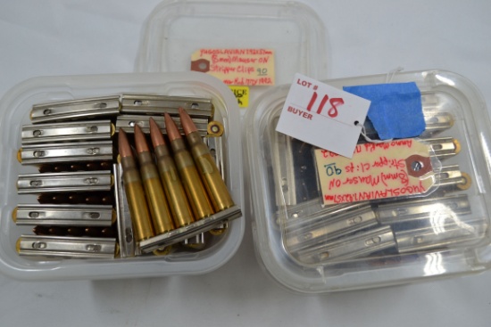 1 Lot of Yugoslavian 8mm Mauser Brass Case FMJ on Stripper Clips; 180 Rds.