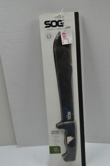 Sog Sogfari SS Machete w/Sawback; NIB