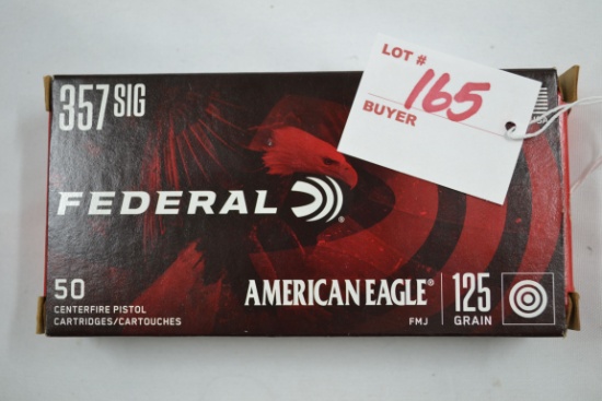 1 Box - Federal American Eagle .357 Sig 120 gr. FMJ; 50 Rds./Box