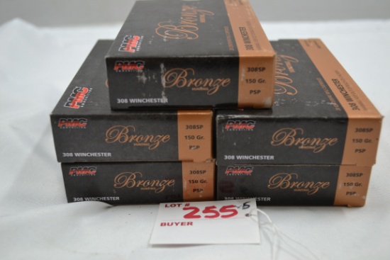 5 Boxes - PMC Bronze .308 Win. 150 gr. FMJ-BT; 20 Rds./Box; 5xBID