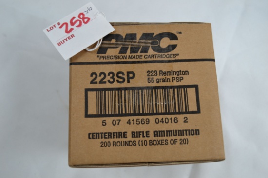 10 Boxes - PMC .223 Rem. 55 gr. SP; 20 Rds./Box; 10xBID