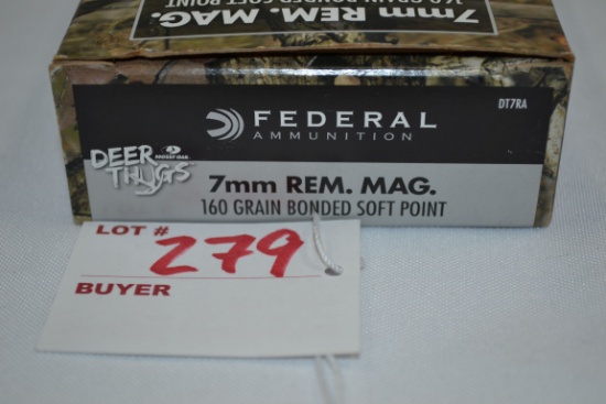 1 Box - Federal 7mm Rem. Mag. 160 gr. Bonded SP; 20 Rds./Box