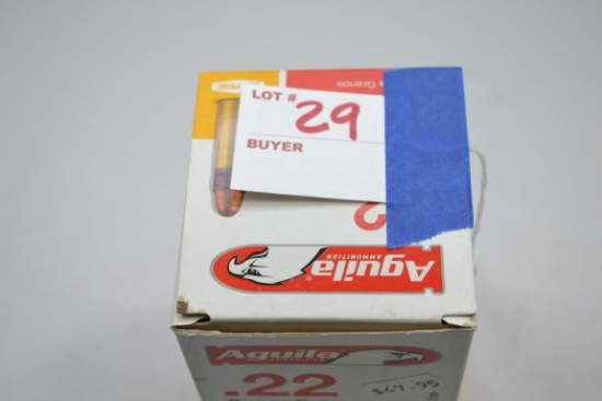 1 Box - Aguila .22 Cal. 40 gr. Cartridges; 500 Rds./Box