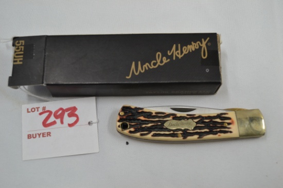 Uncle Henry by Schrade Model 55UH Folding Knife; 6-1/2" OAL, 2-1/2" Blade; NIB