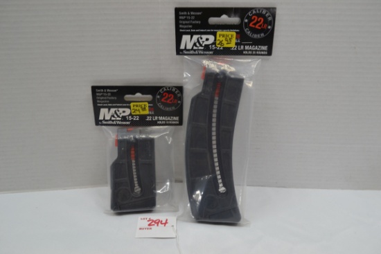 Pair of Smith & Wesson Factory M&P .22 LR 10 Rd. and 25 Rd. Magazines; New