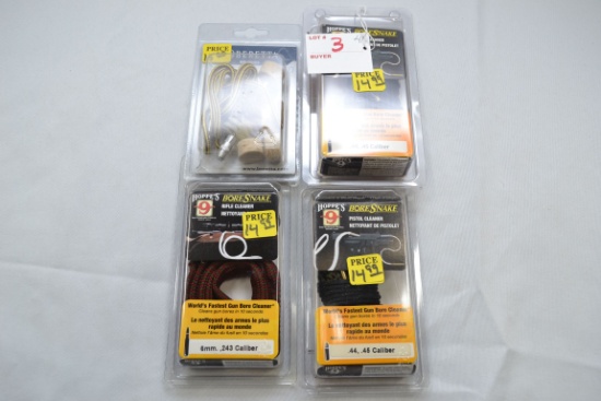 4 - Bore Snakes for Pistol or 12 Ga.; 4xBID