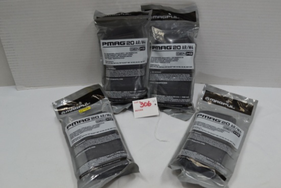 4 - Magpul PMAG 20 AR/M4 Gen. M3 20 Rd. Magazines; 4xBID