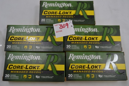 5 Boxes - Remington Core-Lokt .30-30 Win. 125 gr. SPCL; 20 Rds./Box; 5xBID