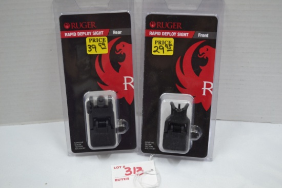 Set of Ruger Factory Front and Rear Rapid Deploy Sights