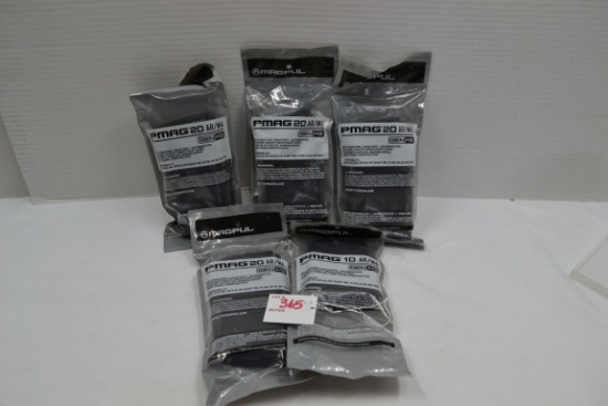 5 - Magpul PMAG 20 AR/M4 Gen. M3 4-20 Rd. and 1-10 Rd. Magazines; New; 5xBID