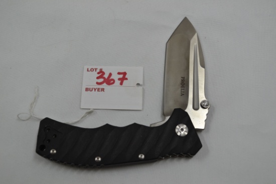 Proelia Folding Knife w/Spring Clip; 8-1/2" OAL, 3-1/8" Blade; Like New