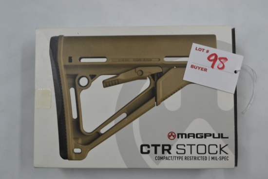 Magpul FDE CTR Stock for Milspeck AR Buffer Tube; NIB