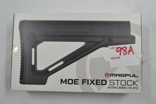 Magpul Black MOE Fixed Stock for Milspeck AR Buffer Tube; NIB