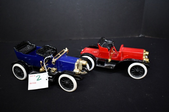 Pair of Replica Die Cast Models including 1907 Deere-Clark Motor Car "B" Touring Car and 1907 John D