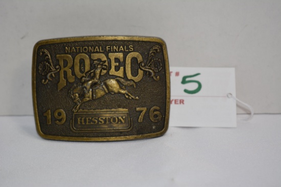 Hesston 1976 National Finals Rodeo Limited Edition Bicentennial Belt Buckle
