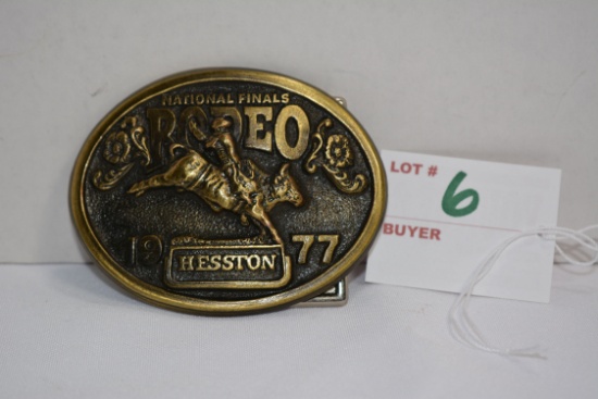 Hesston 1977 National Finals Rodeo Limited Edition Belt Buckle
