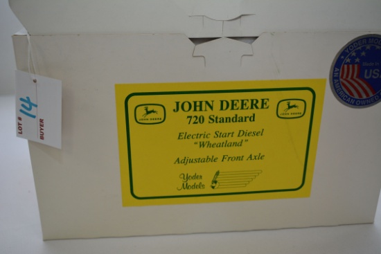 Yoder Models John Deere 720 Standard Electric Start Diesel "Wheatland" w/Adj. Front Axle; NIB