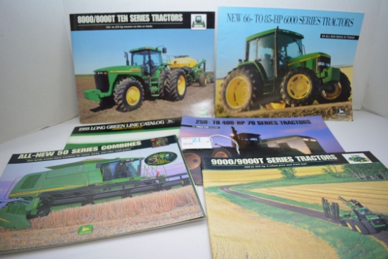 Group of John Deere Advertising Brochures including 8000 and 9000 Series Tractors, 70 Series, WD, 50