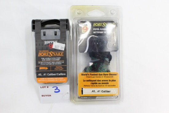 Pair of Hoppe's .40/.41 Cal. Bore Snake BBL Cleaner