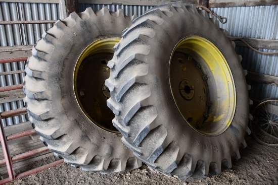 Set 2- 20.8-38 Wheels and Tires off 4630 Tractor