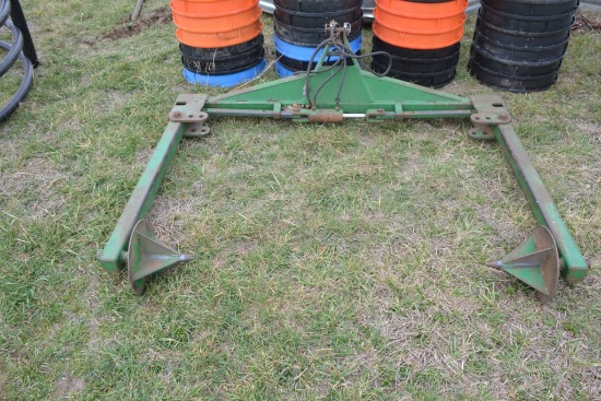 Green In Color 3pt Bale Unroller, Good Shape