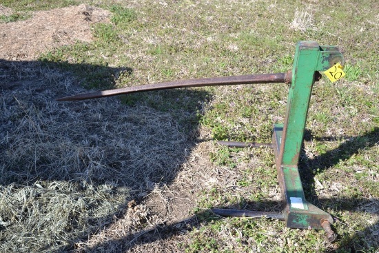 Bale Master 3pt Bale Spear, 1 Long 2 Short, Green, Bent