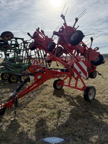 Kuhn GF8702T Tedder, 540pto, 8 Modules, Good Shape, SN:1125210A0059