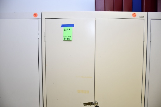 5 - Sandusky 2-Door Metal Storage Cabinets w/Shelving and Binders; 36"Wx17-1/2"Dx72"T; 5xBID