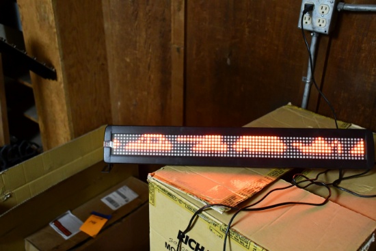 1 Lot of 3 - LED Digital Message Signs including 2-26" and 1-37"; 1 w/Power Cord