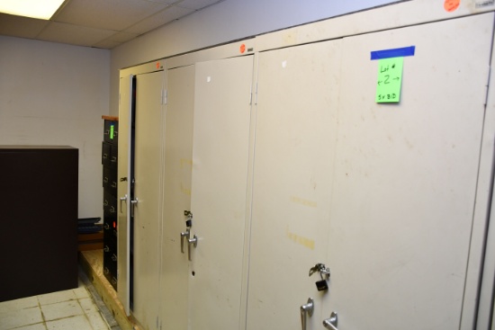 5 - Sandusky 2-Door Metal Storage Cabinets w/Shelving and Binders; 36"Wx17-1/2"Dx72"T; 5xBID